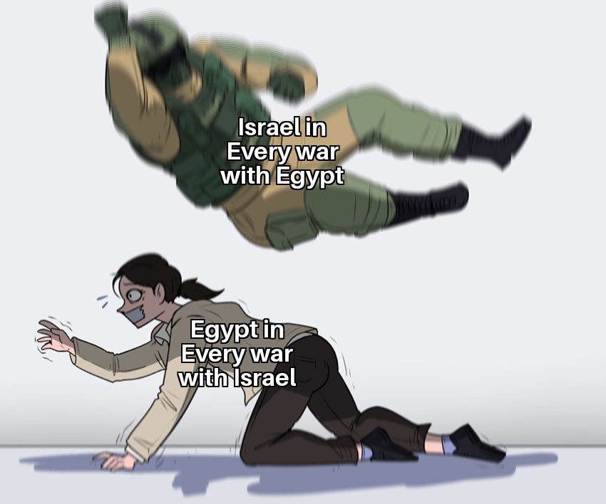 Israel has a good Military Record against Egypt